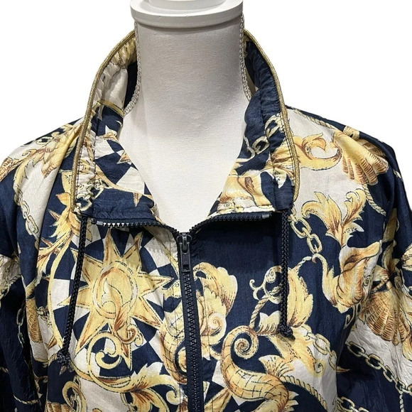 Vintage London Fog Jacket Womens Medium Track Windbreaker Sailing Nautical Large - Picture 2 of 14